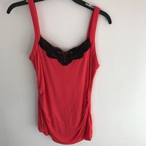 Red/coral tank top, size medium